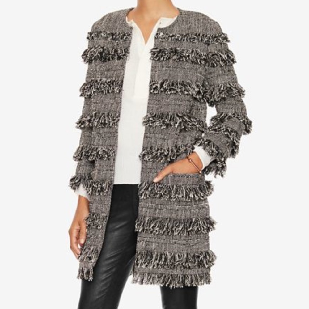 Nwt Exclusive For Intermix Layer Fringe Jacket Xs - image 1